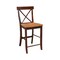 International Concepts X-Back Counter Height Stool, 24" Seat Height, Cinnamon/Espresso S58-6132 - alternate 5